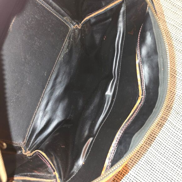 Vintage Park Lane Cognac Croc Embossed Leather Top Handle Satchel - Picture 11 of 12